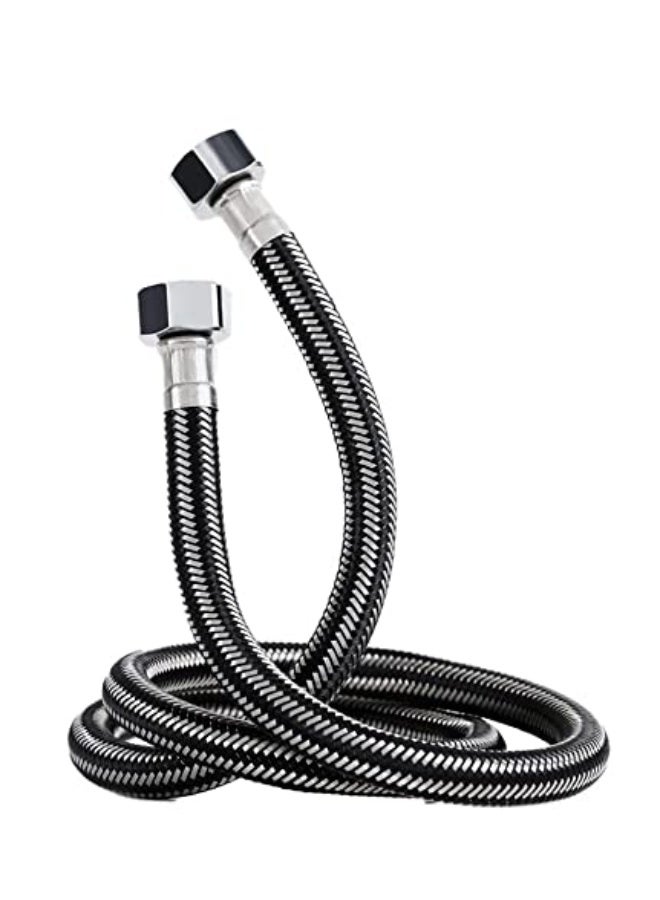 Rubik 3 Meter Stainless Steel Braided Hose, 1/2 Inch Hot and Cold Water Plumbing Pipe for Bathroom and Kitchen Sink, Water Inlet Hoses Suitable for Toilet Faucets and Water Heaters - Image 1