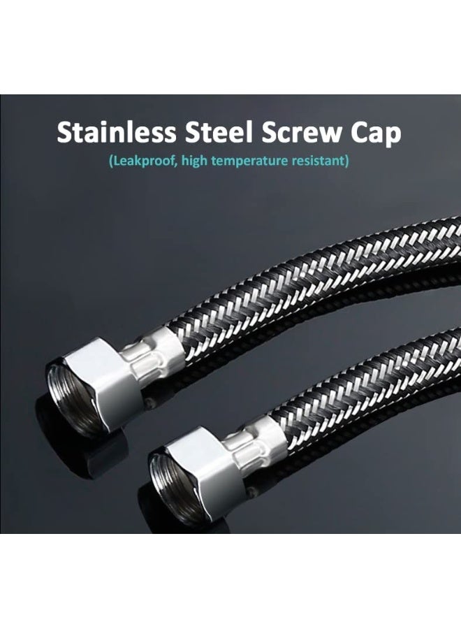 Rubik 3 Meter Stainless Steel Braided Hose, 1/2 Inch Hot and Cold Water Plumbing Pipe for Bathroom and Kitchen Sink, Water Inlet Hoses Suitable for Toilet Faucets and Water Heaters - Image 5
