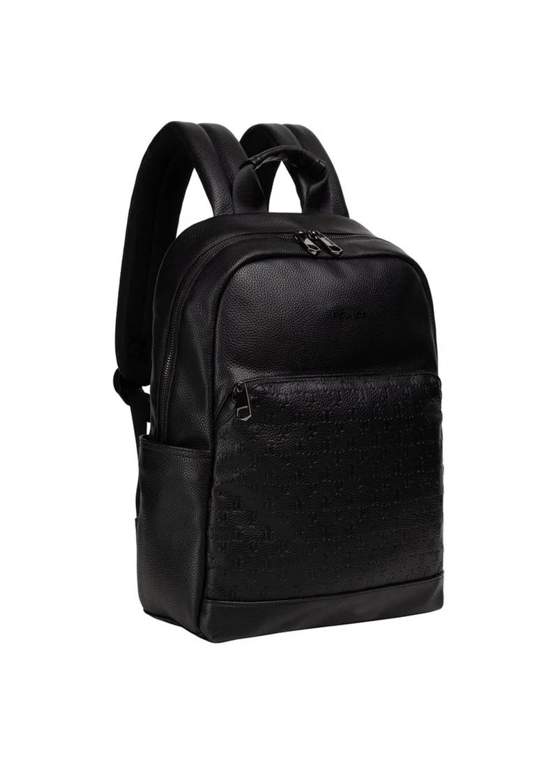 بوليس Police Men's Roy Minimalist Backpack with Ultra-Clean Professional Silhouette, Streamlined Everyday Design & Sophisticated Urban Styling – Black