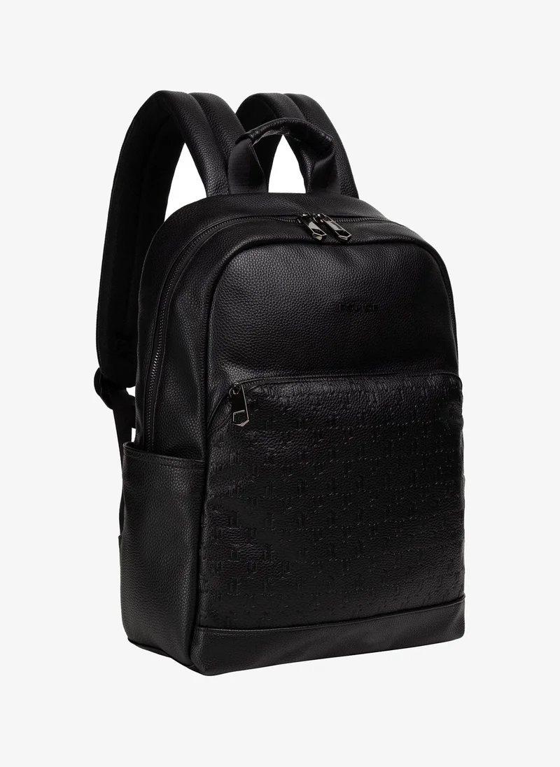 بوليس Police Men's Roy Minimalist Backpack with Ultra-Clean Professional Silhouette, Streamlined Everyday Design & Sophisticated Urban Styling – Black