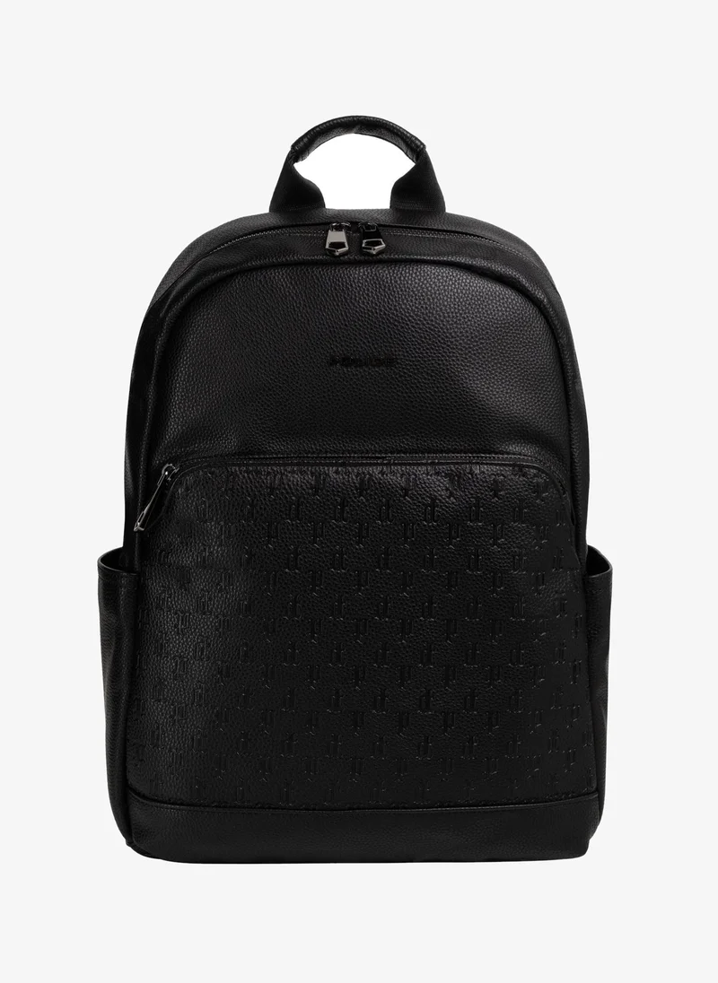 بوليس Police Men's Roy Minimalist Backpack with Ultra-Clean Professional Silhouette, Streamlined Everyday Design & Sophisticated Urban Styling – Black