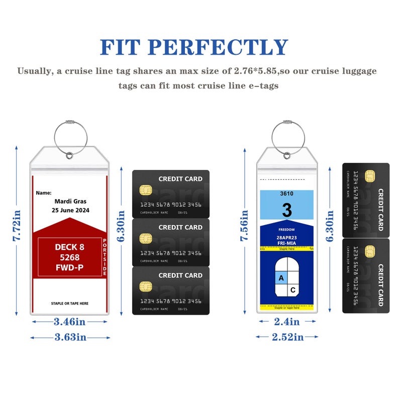 SEAVILIA 20 Pack Luggage Tags Travel Essentials & Cruise Essentials for NCL, Princess, Carnival, Royal Caribbean & Celebrity Cruise Ships by SEAVILIA - Image 2