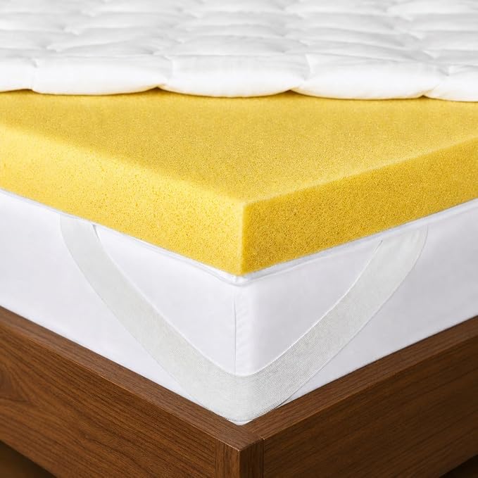 Zavora Homes High Density Soft Foam Mattress Topper – 5cm Thick, Premium Fabric, Plush Comfort & Support – Breathable, Durable, Luxury Bed Topper - Image 3