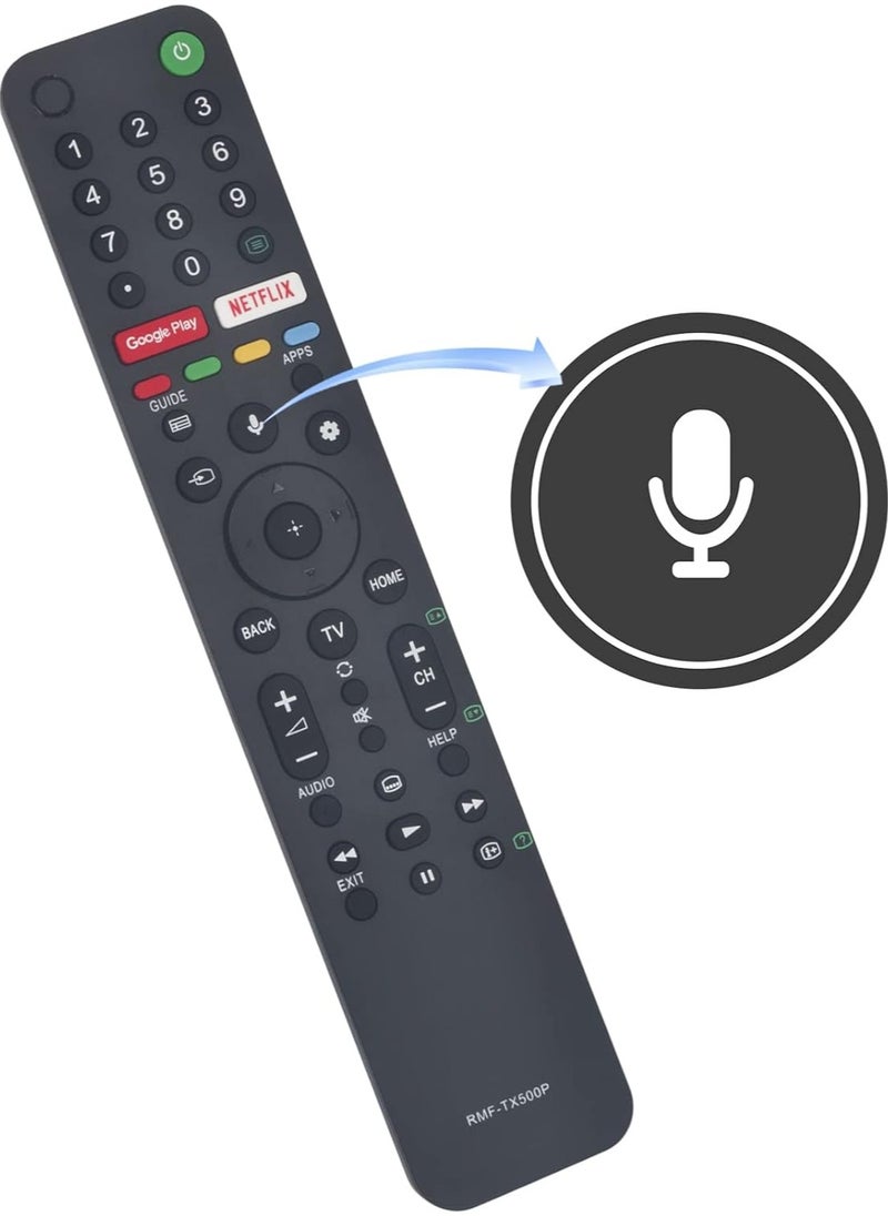 RMF-TX500P Voice Remote Control Compatible with Sony TV A8H Series X85G Series X95G Series X8000 Series X8500 Series X9000 Series X9500 Series, Sub-Remote Control: RMF-TX510V RMF-TX500T with battery