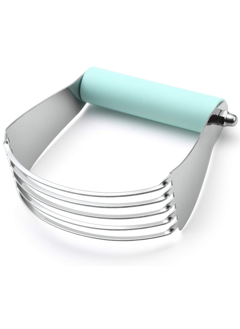 Spring Chef Spring Chef Stainless Steel Large Size Dough Blender For Baking Professional Manual Dough Cutter Tool Dishwasher Safe Puff Pastry Cutter Tool with Sharp Blades Pastry Blender for Easy Mixing  Mint 