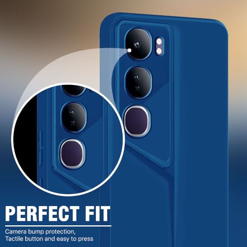 WOW IMAGINE Slim Back Cover for Vivo Y300 5G | Blade Series Ultra Thin Case with Lightweight Design | Camera Protection | Soft Matte Silicone Flexible Mobile Case - Blue - Image 5