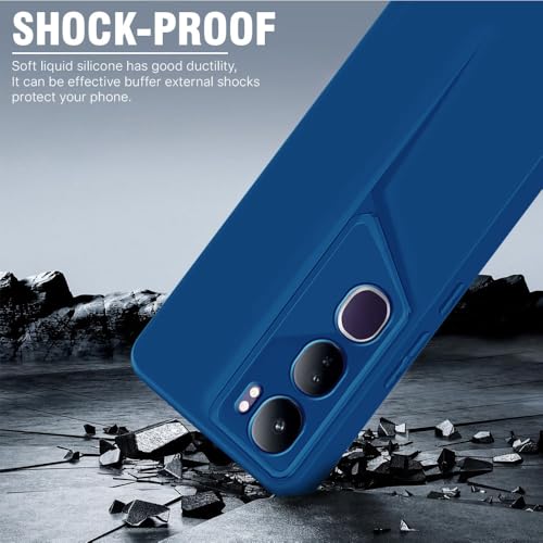 WOW IMAGINE Slim Back Cover for Vivo Y300 5G | Blade Series Ultra Thin Case with Lightweight Design | Camera Protection | Soft Matte Silicone Flexible Mobile Case - Blue - Image 3