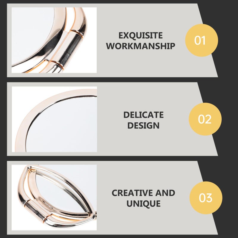 Double Sided Folding Makeup Mirror 3X Magnification Portable Desktop Travel Random Color - Image 5
