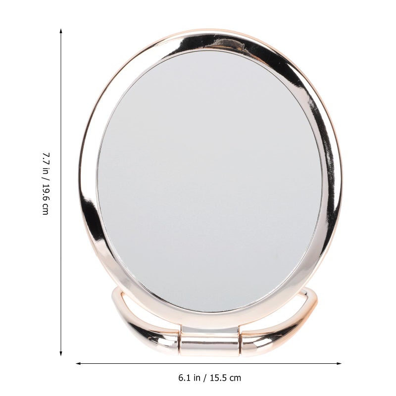 Double Sided Folding Makeup Mirror 3X Magnification Portable Desktop Travel Random Color - Image 3