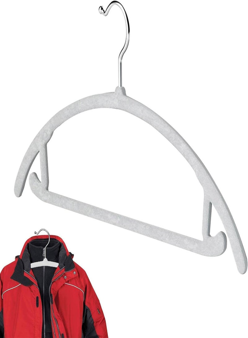 GGOOT Coat Hangers for Pants Shirts - Waterproof Rustproof No Shoulder Bump Suit Hanger,Large Clothes Hanger For Jacket Velvet Non-Slip Coat Rack - Image 1