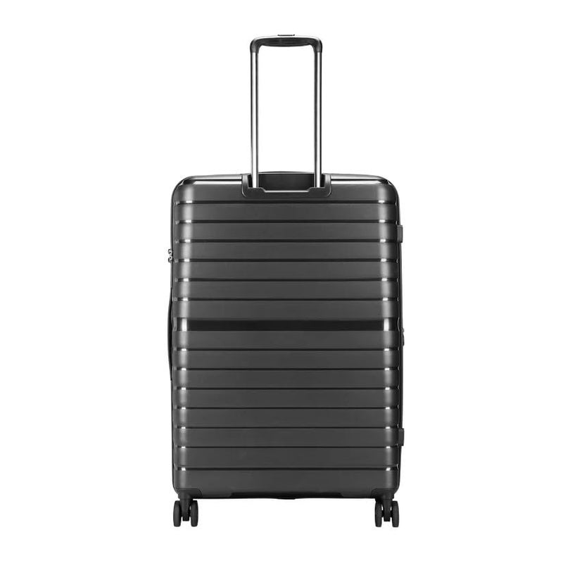 VIP Lightweight Polypropelyne 8 Wheels Multistage Trolley,TSA Lock with Organizer,Elegent Pinstripe Design Luggage Bag with 5 Years International Warranty. (Black, Large) - Image 5