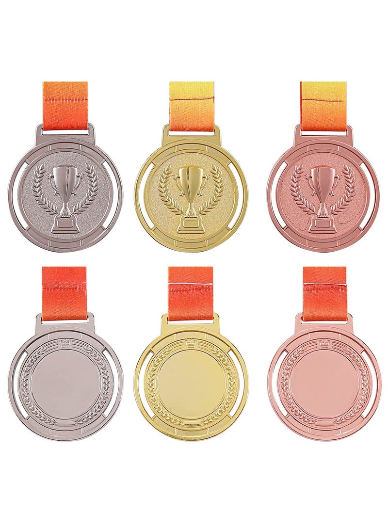 كابتن تيك 3 Pack Medals Award Value Metal Gold Silver Bronze Winner Awards Olympic Style Medal with Rainbow Ribbon in Any Event for Competition Sports - Image 4