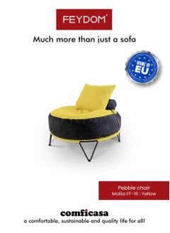 COMFICASA FEYDOM Pebble Multifunctional beanbag :Mollia Yellow  - Image 1
