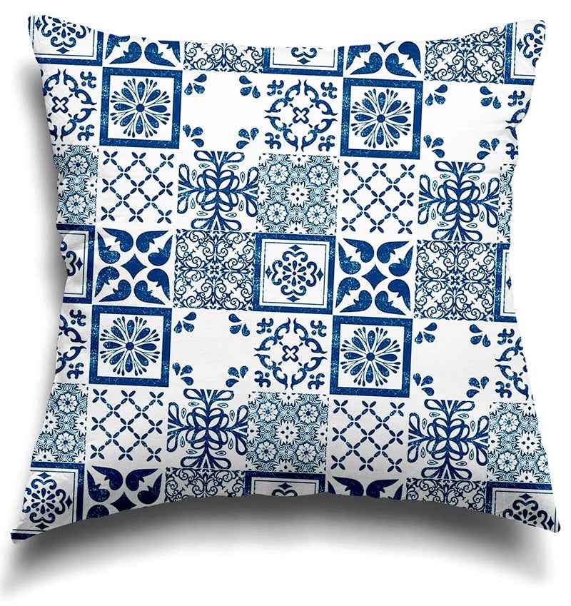 homewards Satin Digital Printed Cushion Covers 16x16 Inches Multicolor Set of 5 - Image 5