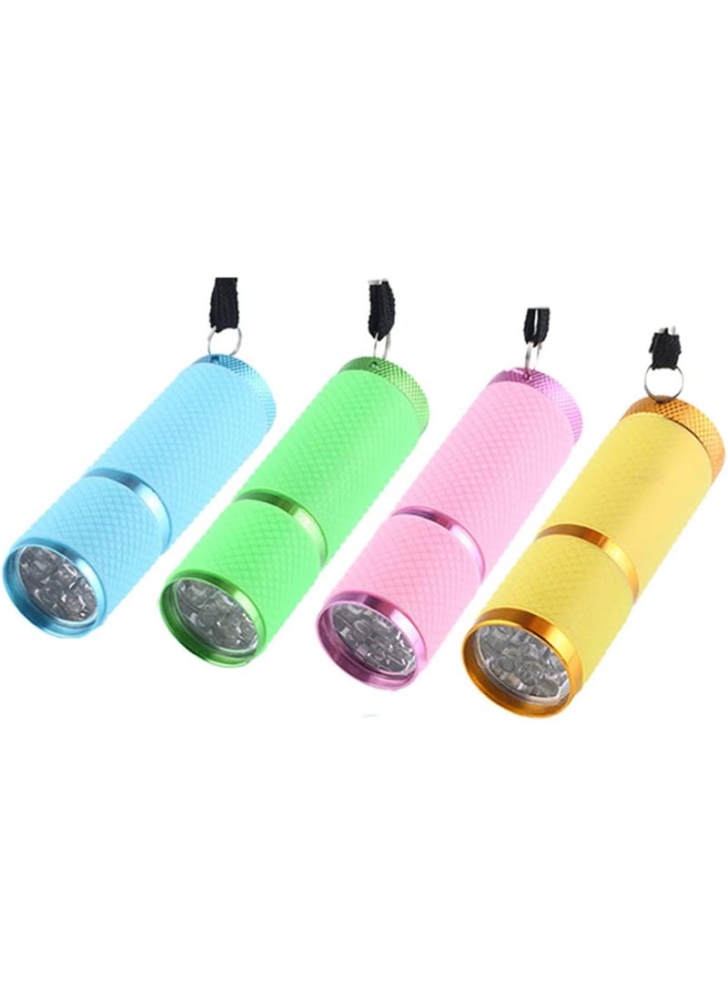 Meitawilltion 9 LED Small Glow Nail LampMini UV Nail Dryer for Gel Nails PolishPortable Flashlight for Nail Art4 Colors 