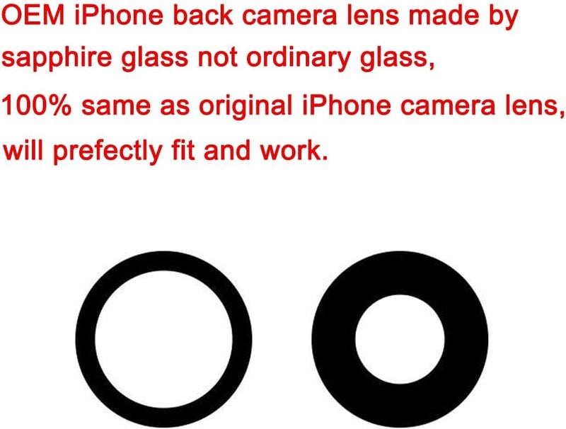 Perzework 2 Sets OEM Back Rear Camera Lens Glass Replacement Compatible with iPhone 17 6.3 inches with pre-Installed Adhesive and Reparing Toolkit - Image 4