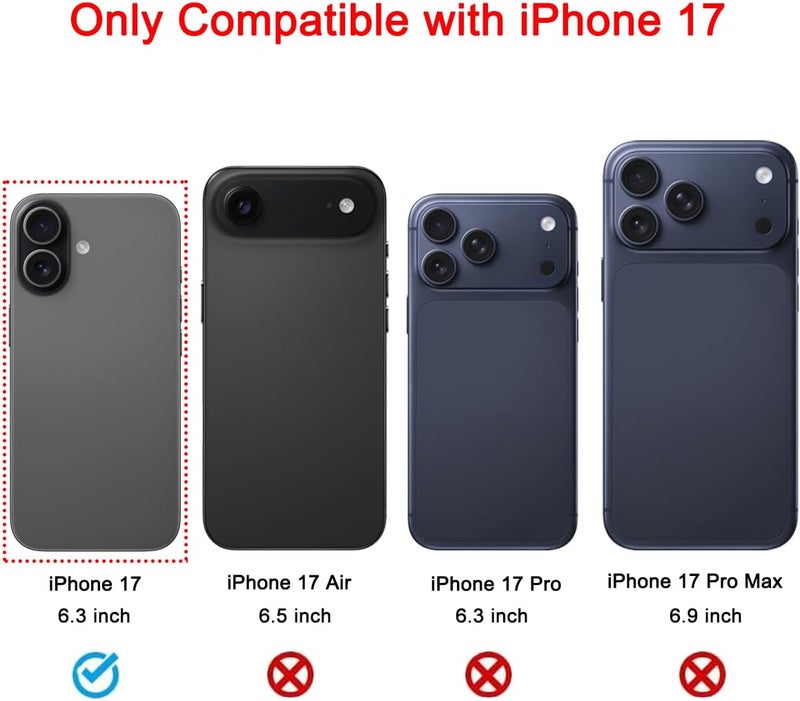 Perzework 2 Sets OEM Back Rear Camera Lens Glass Replacement Compatible with iPhone 17 6.3 inches with pre-Installed Adhesive and Reparing Toolkit - Image 2