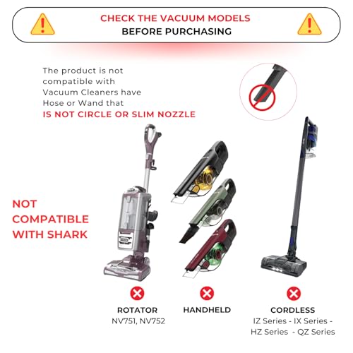 GHAMADE For Shark Navigator NV350 NV351 NV352, Rocket HV301 HV322 HV371 & Rotator NV500 Series-Vacuum Attachments Accessories 1 1/4'' plus Vacuum Adapter Compatible with Sharks Vacuum Cleaners - Image 3