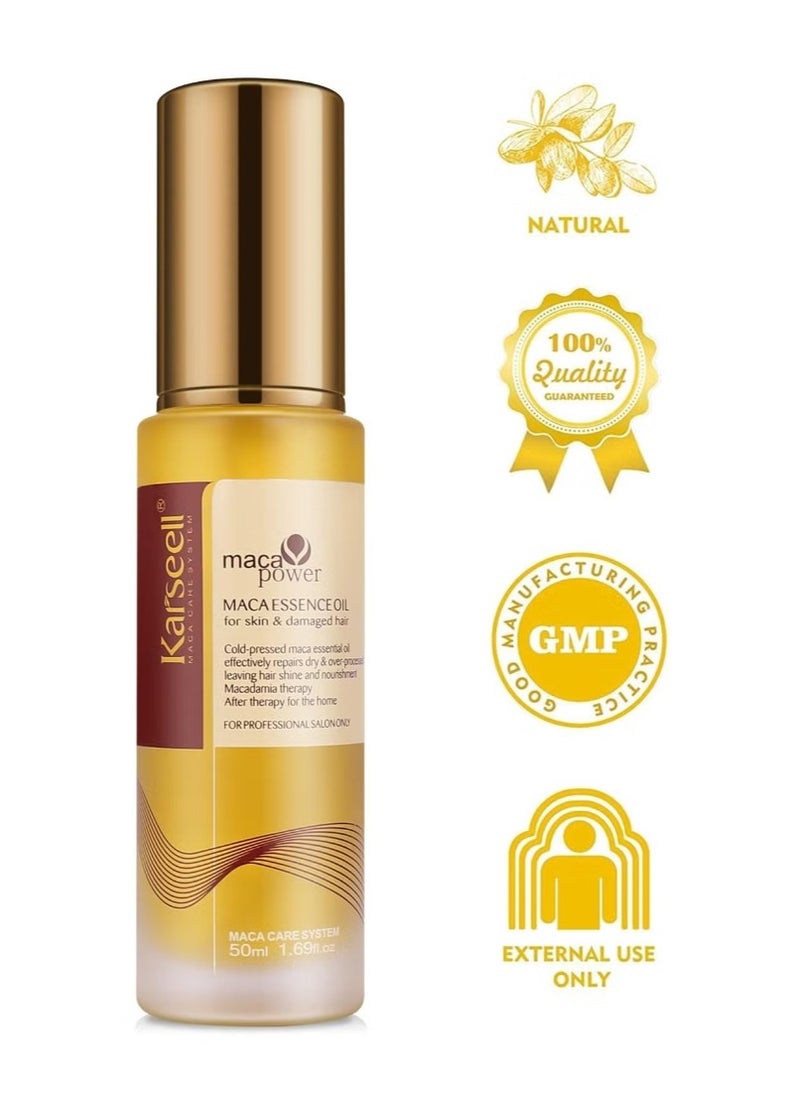 Karseell Moroccan Argan Oil for Hair Healing Cold Pressed Weightless Argan Oil Hair Serum for Dry Damaged Hair 50ml  - Image 1