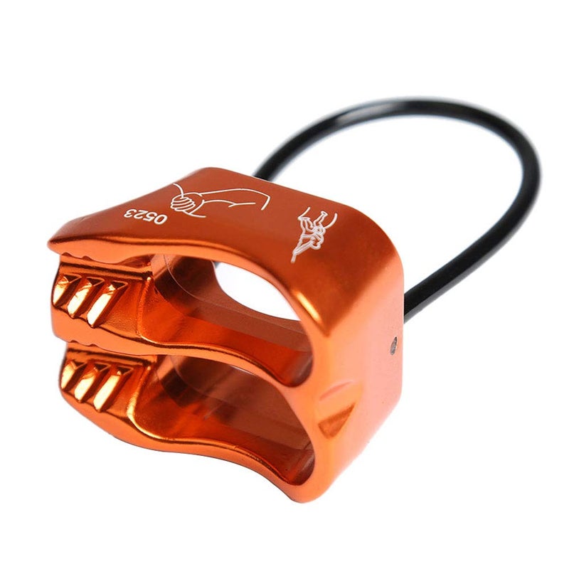 AOKWIT Professional 25KN Rappel ATC Belay Device Aluminum V-grooved Rock Climbing Belay Device Rappelling Descender Safety Equipment (Orange) - Image 2