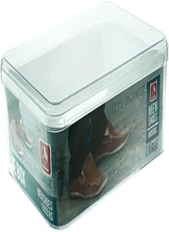 Pioneer Pioneer 8855Rs Let'S Organize Shoe Box For Men Till Size 45 Durable Materials For Long Term Use - Clear 