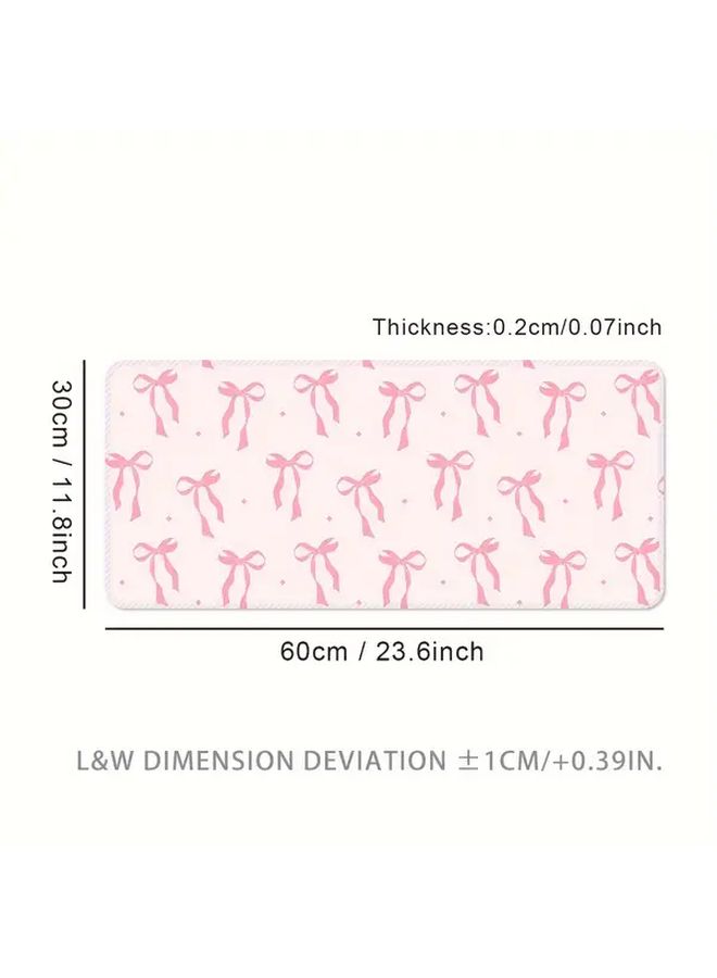 Pink Gaming Mouse Pad With Heart Bow Design Washable Non Slip Large 20x20 Size - Image 5