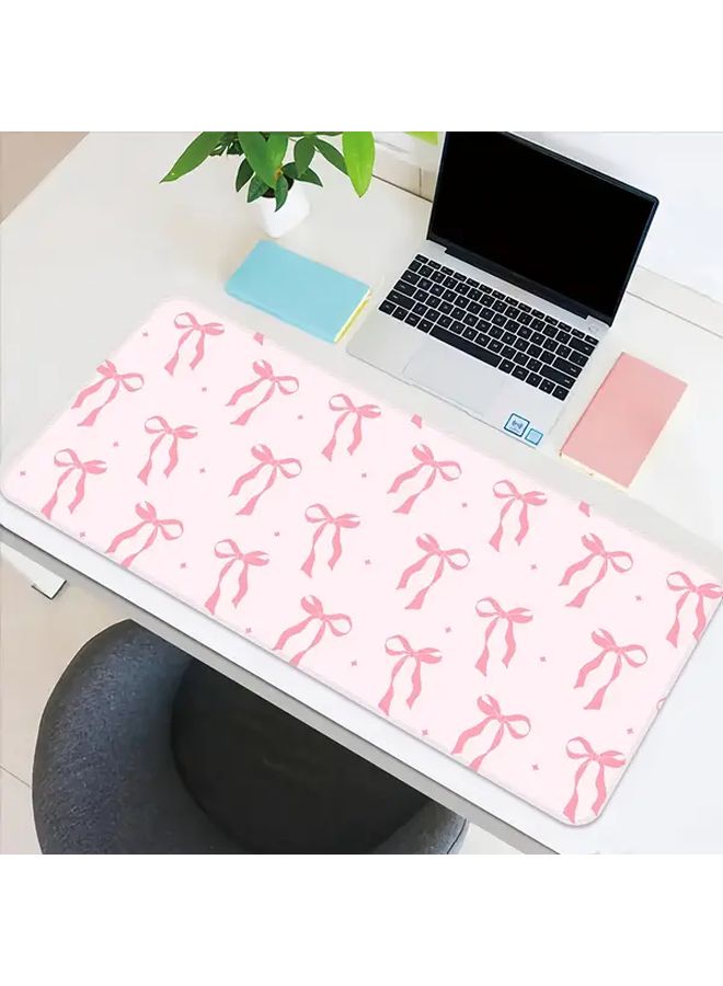 Pink Gaming Mouse Pad With Heart Bow Design Washable Non Slip Large 20x20 Size - Image 3