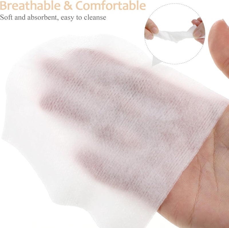VOSAREA 400pcs Nonwoven Makeup Remover Pads Soft Cleansing Wipes for Face Makeup Removal and Daily Skincare Routine for Skin Types Travel-Friendly Fabric Pads - Image 3