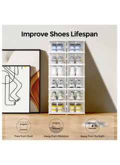 Shoe Storage Organizer, Clear Installation-Free Foldable Stackable Shoe Box Pack Shoe Rack, Portable Cabinet Rack (Transparent 6 Pack) - pzsku/Z14A7AA1CDA5EE7FAE70BZ/45/_/1720688789/15b95ed7-1aaa-48ae-b301-2124a6e908a1