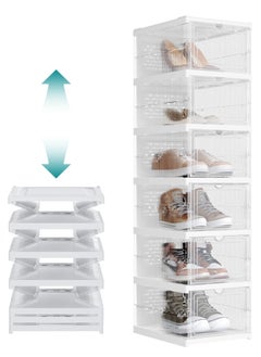 Shoe Storage Organizer, Clear Installation-Free Foldable Stackable Shoe Box Pack Shoe Rack, Portable Cabinet Rack (Transparent 6 Pack) - pzsku/Z14A7AA1CDA5EE7FAE70BZ/45/_/1724391970/fdf7ffda-335e-42ad-be52-86d019718aa2