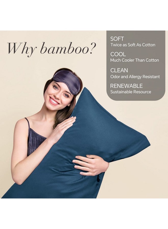 BEDELITE BEDELITE Body Pillow Cover, Navy Blue, 20x54 Inches, Rayon Made from Bamboo, Breathable & Silky Soft, Cooling Body Pillow Cover for Hot Sleepers, Night Sweats - Image 2