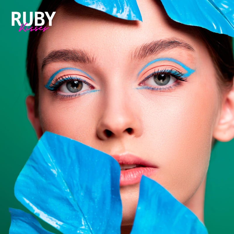 Ruby Kisses Pencil Eyeliner, Retractable Eyeliner, Waterproof, Smudge-Proof Eye Makeup, High Pigmented, 24H Long Lasting Eyepencil (Pastel Blue) - Image 5