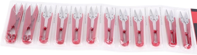 Haofy Threading Scissors 12PCS U Shaped Stainless Steel Craft Scissors for Thread Cutting DIY Detailing Tailor Sewing Handicraft Tools (S 1423) - Image 1