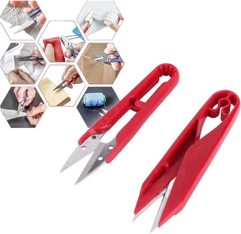 Haofy Threading Scissors 12PCS U Shaped Stainless Steel Craft Scissors for Thread Cutting DIY Detailing Tailor Sewing Handicraft Tools (S 1423) - Image 4