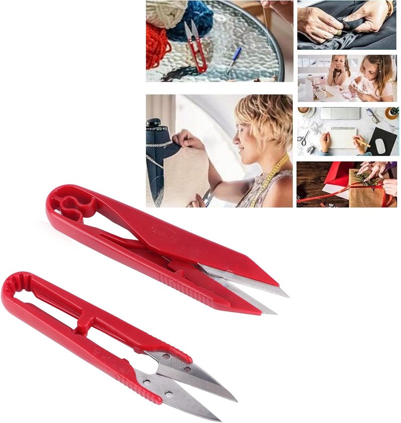Haofy Threading Scissors 12PCS U Shaped Stainless Steel Craft Scissors for Thread Cutting DIY Detailing Tailor Sewing Handicraft Tools (S 1423) - Image 5