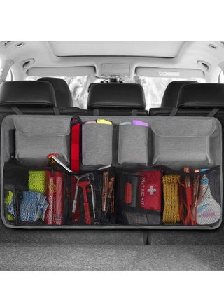 Car Trunk Organizer,Super Capacity Car Organizer SUV,Equipped with Robust Elastic Net, Hanging Car Storage Organizer with Lids,Space Saving Expert 35*18 inch,Grey - pzsku/Z14A7CC2AA5FC3BA1A57CZ/45/_/1705338376/346d0333-2550-4e35-a88d-256c23d0a3fd