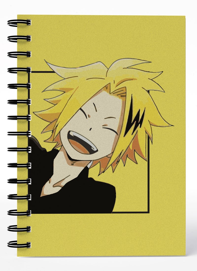 LOUD UNIVERSE My hero Academia Jar My Hero Academia Lined Writing Journal Anime Style Comic Wirebound Spiral Notebook Denki kaminari Stun Gun hero-Chargebolt - Image 1