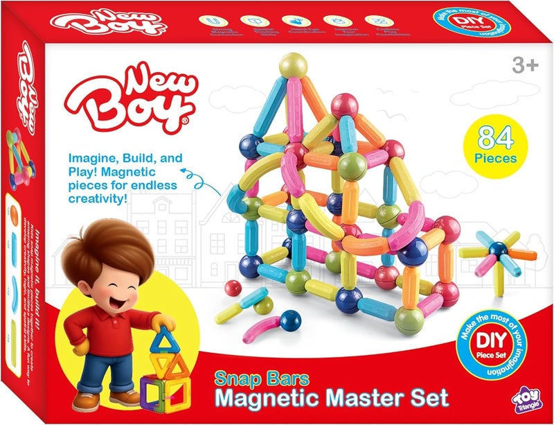NewBoy Snap Bars Magnetic Masters Set (84pcs) - Image 1