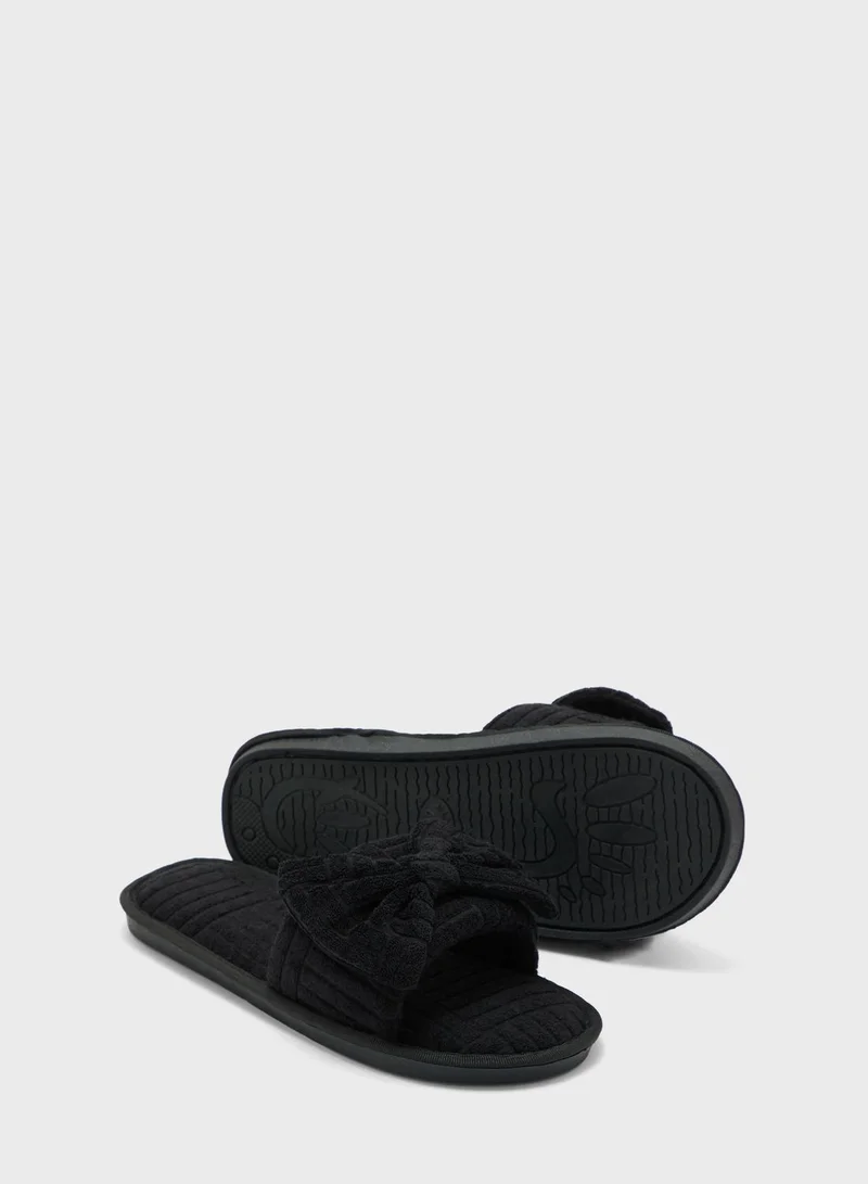 Ginger Bow Bedroom Slipper