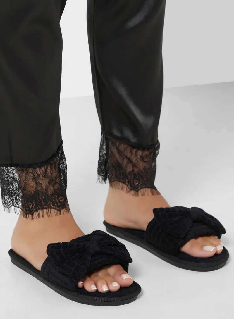 Ginger Bow Bedroom Slipper