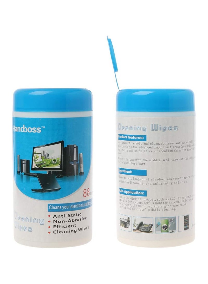 هاند بوس مناديل تنظيف الشاشات - مناديل مبللة مُبللة مسبقًا لأجهزة الكمبيوتر المحمولة، وشاشات LED، وLCD، وشاشات التلفزيون، وأجهزة iPad، والهواتف الذكية | منظف شاشات إلكتروني مقاوم للخطوط والكهرباء الساكنة | محمول وسهل الحمل والسفر - Image 3