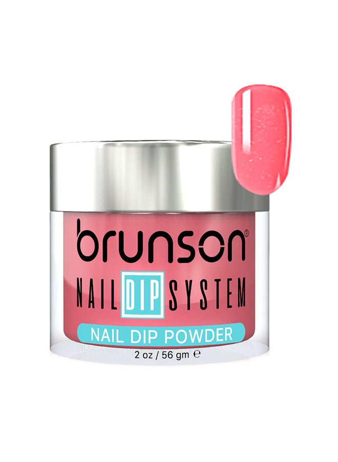 brunson Nail Dip Powder Dip And Buff System Color 56gm, French Nail Art Starter Manicure Salon DIY At Home Odor Free And Long Lasting No Needed Nail Lamp Curing DBK097