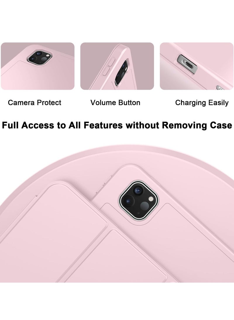 ELTRAZONE 2024 iPad Pro 11" Case (M4, 5th Gen) - Smart Case with Pencil Holder, Touch ID Support, Auto Wake/Sleep Function (Pink) - Image 3