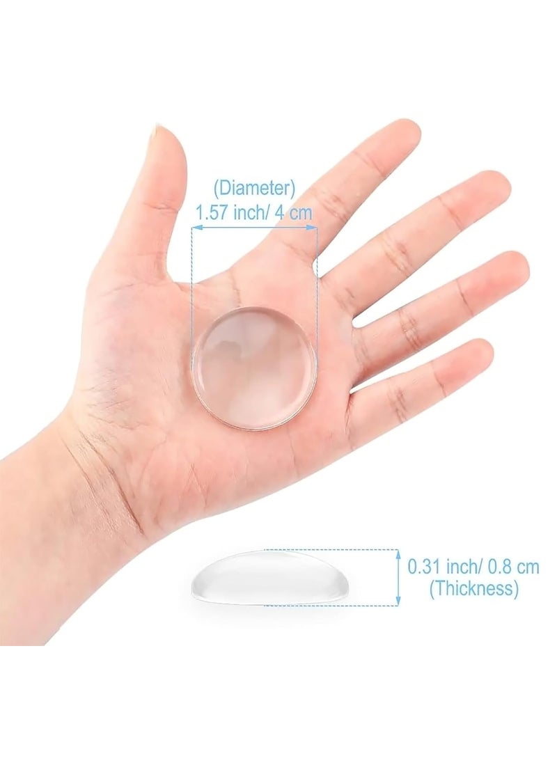 GLUN GLUN Clear Rubber Door Bumper Stopers Wall Protector 6Piece Pack Self Adhesive Door Handle Knob Wall Shield Bumper Guard for Wall  - Image 5