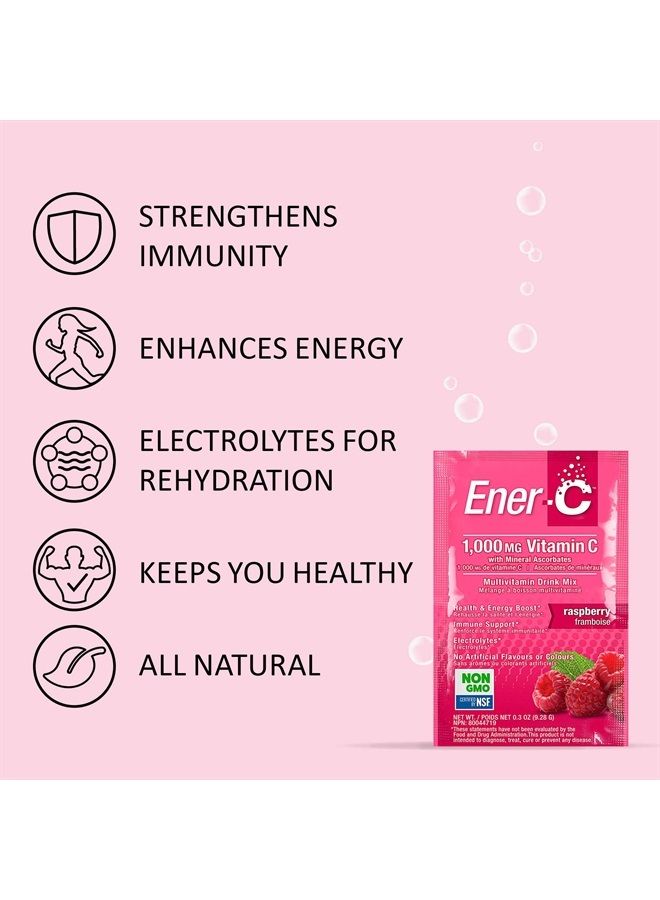 Ener-C Variety Pack Multivitamin Drink Mix, 1000mg Vitamin C, Non-GMO, Vegan, Real Fruit Juice Powders, Natural Immunity Support, Electrolytes, Gluten Free, 30 Count (Pack of 2) - Image 2