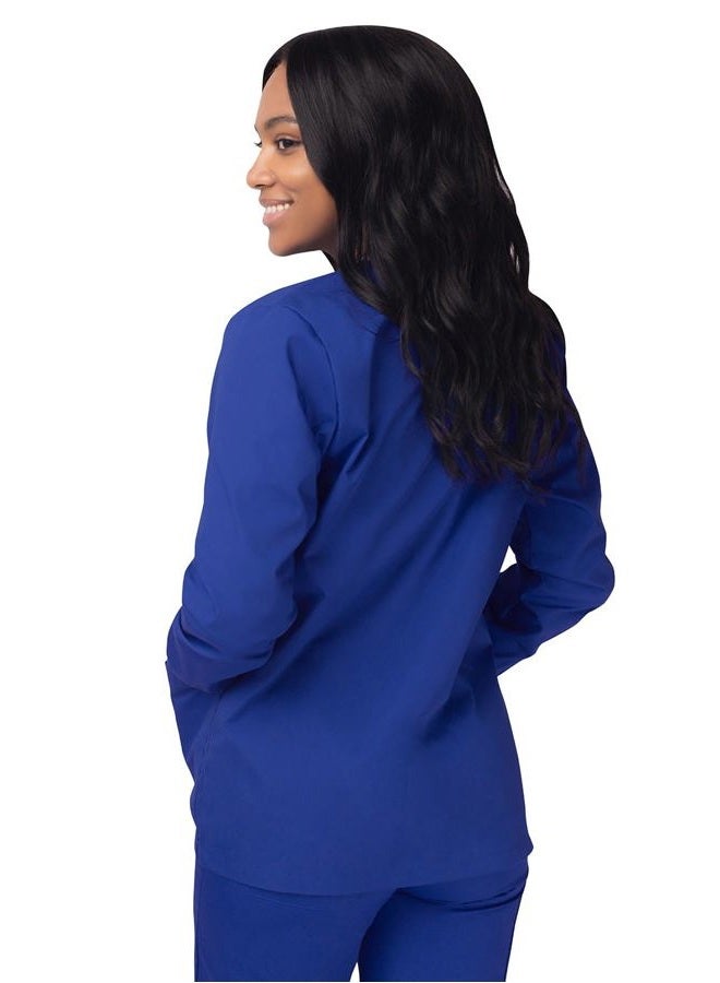Sivvan Scrub Jacket For Women, Work Jacket For Nurses & Doctors - S8306 - Royal Blue - M - Image 2