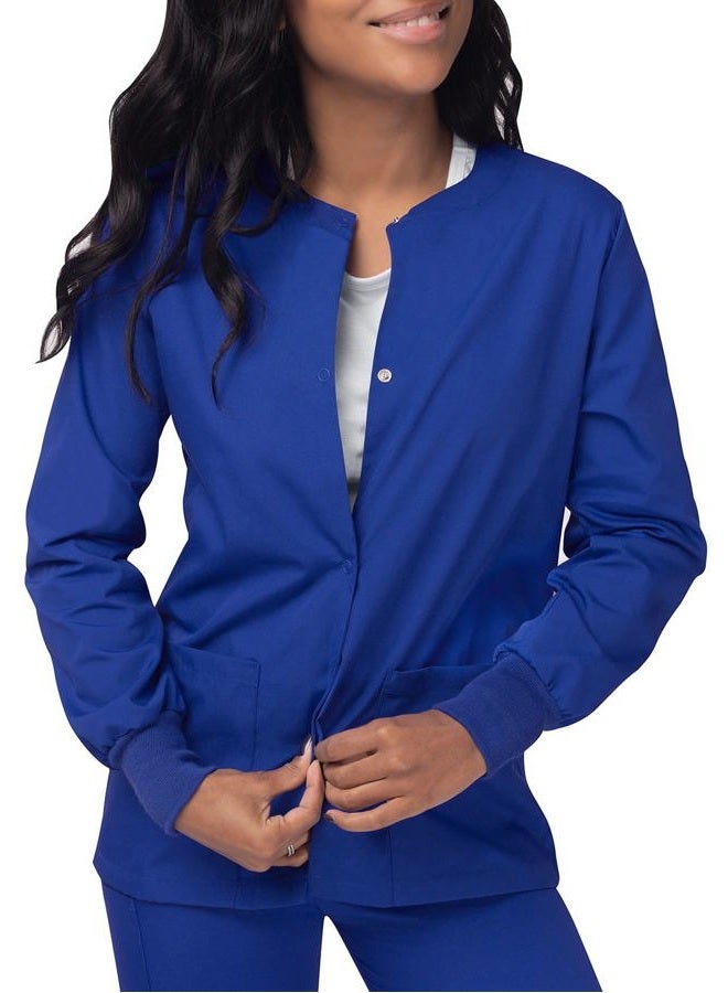Sivvan Scrub Jacket For Women, Work Jacket For Nurses & Doctors - S8306 - Royal Blue - M - Image 4