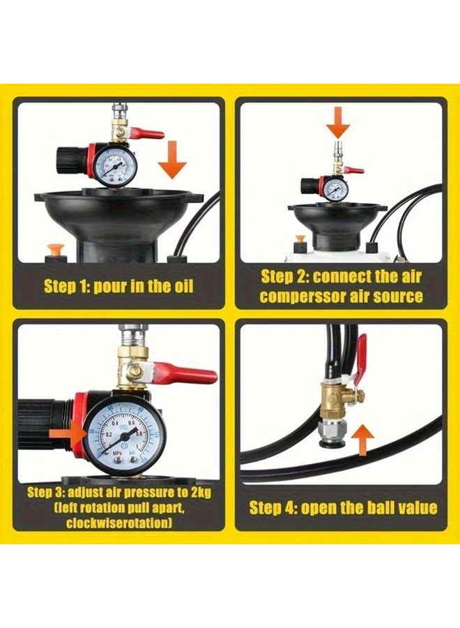 مضخة تفريغ زيت هوائية أوتوماتيكية لسائل الزيت 5 لتر (1/32 جالون) مكثفة للتعبيئة السريعة - Image 5