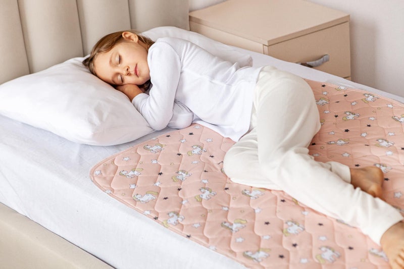 Lynmark Potty Training Bed Pad, Mattress Protector for 100% Night Time Waterproof Protection|Unicorn|Lifesaver for Mattress Whilst Night Time Toilet Training|Easy To Wash & Dry|Fits Toddler & Single Size Bed - Image 1