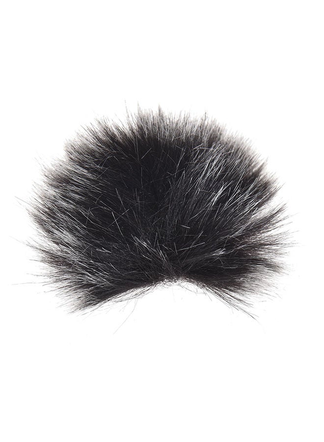 NIBEMINENT 3-Piece Lapel Lavalier Fur Microphone Windshield D5436-21 Black - Image 1